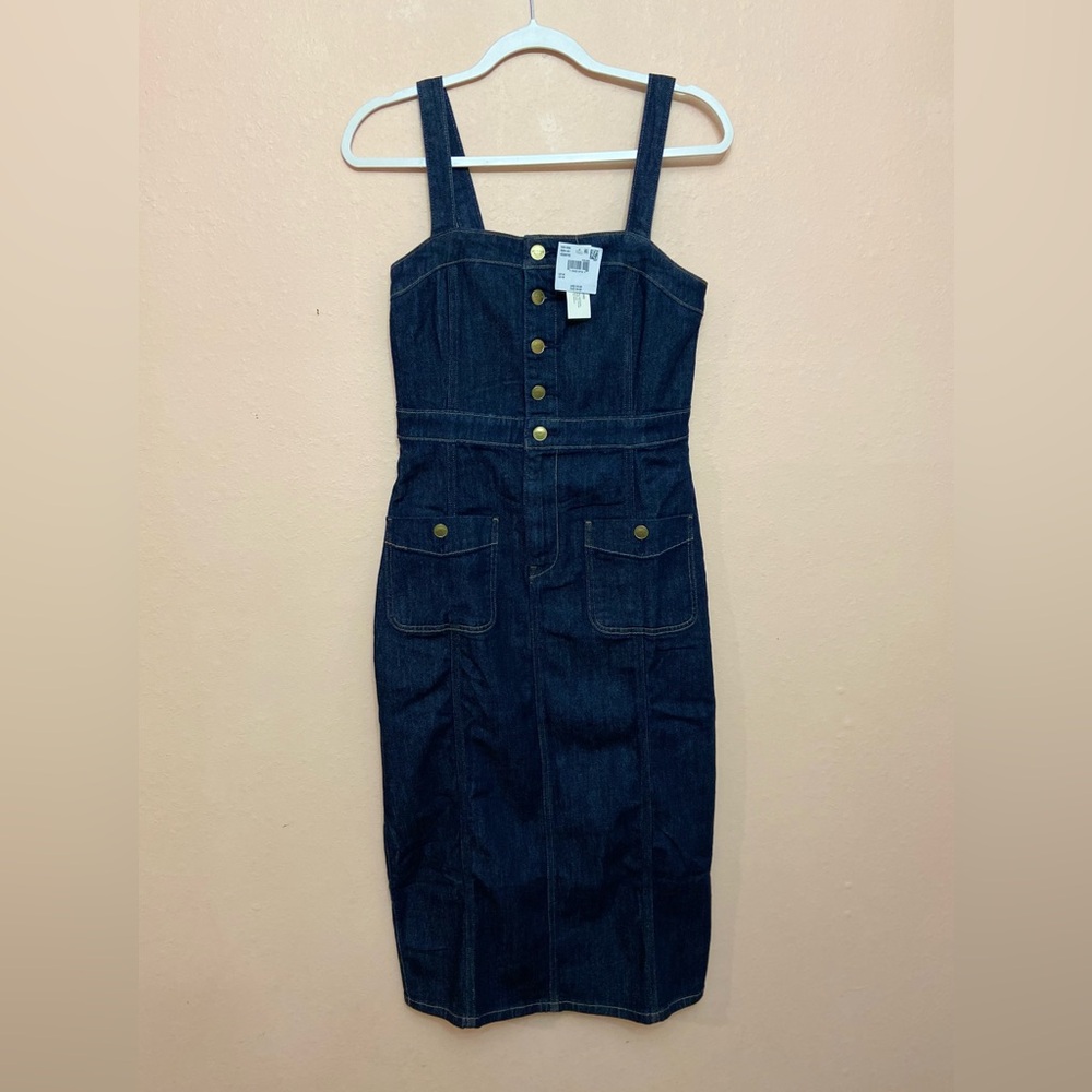 American Eagle Denim Button-Up Midi Dress - Picture 3 of 8
